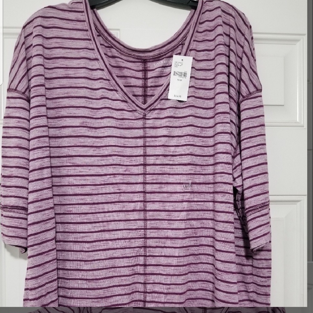 Lane Bryant stripped shirr